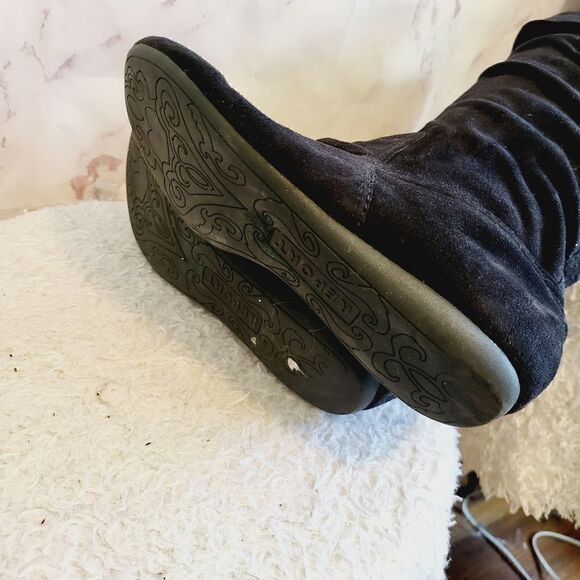 Report soft black flat scrunch boots - Picture 3 of 6